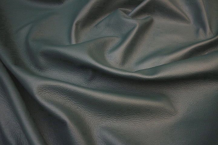 TRH-L1150 Green supple waxy-feel upholstery leather hide, detail view 4