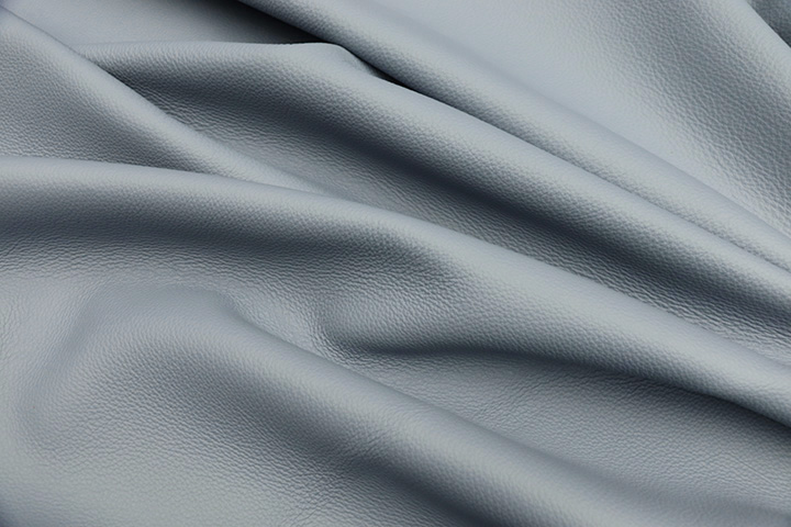 TRH-L1233 Coastal Haze top grain pebble upholstery leather hide, draped detail view 2