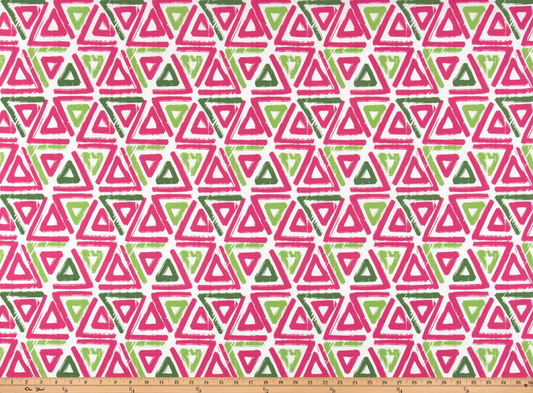 The ReBorn House TRH3500 Fabric - geometric in pink, green