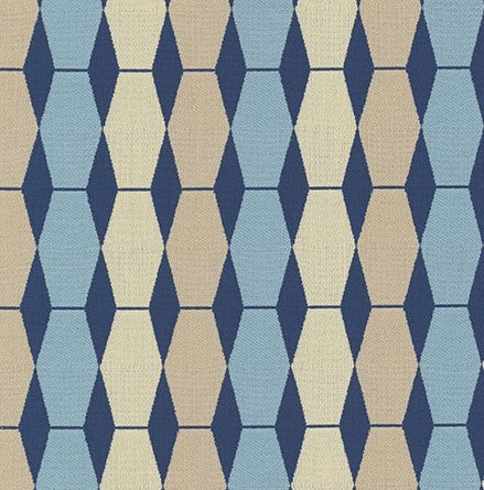TRH5842 Hexagon Diamond Outdoor Fabric swatch, colorway TRH5842.A (blue)
