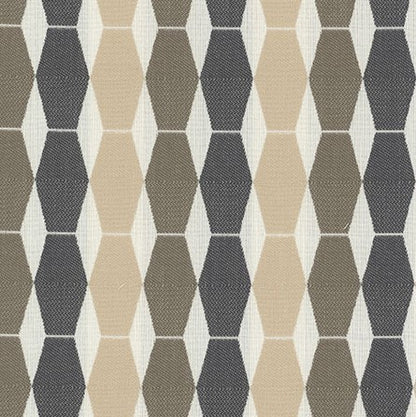 TRH5842 Hexagon Diamond Outdoor Fabric swatch, colorway TRH5842.C (neutral)