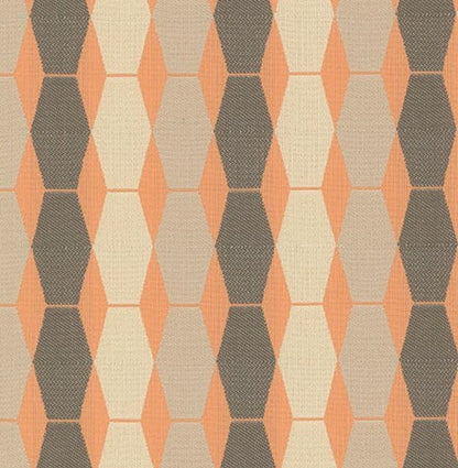 TRH5842 Hexagon Diamond Outdoor Fabric swatch, colorway TRH5842.D (orange)