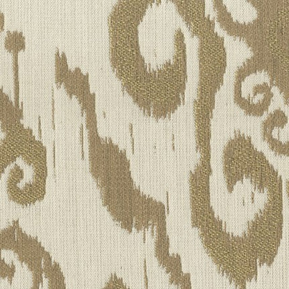 TRH5851 Ikat Scroll Outdoor Fabric swatch, colorway TRH5851.B (neutral)