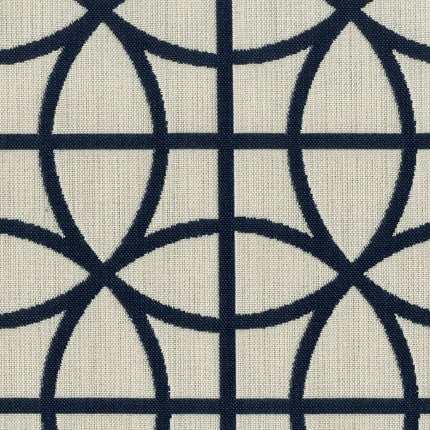 TRH5852 Interlocking Circle Outdoor Fabric swatch, colorway TRH5852.A (blue)