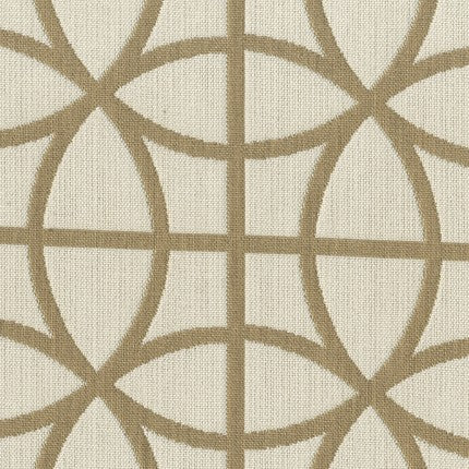 TRH5852 Interlocking Circle Outdoor Fabric swatch, colorway TRH5852.B (neutral)