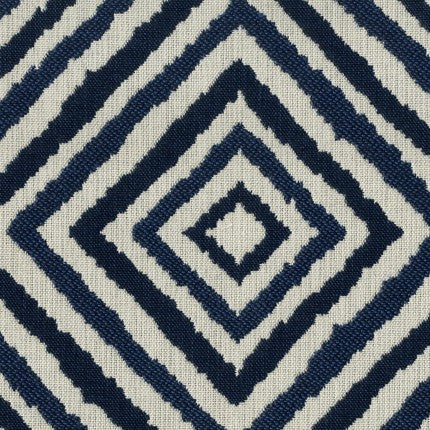 TRH5853 Concentric Diamond Outdoor Fabric swatch, colorway TRH5853.A (blue)
