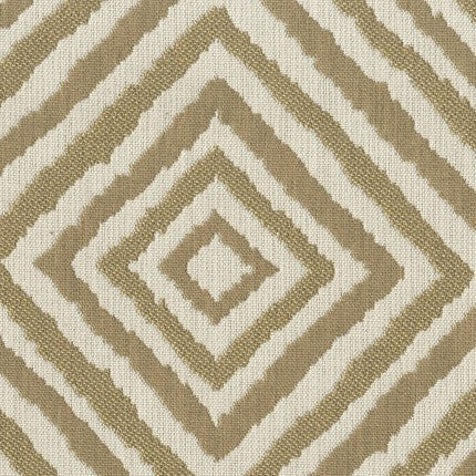 TRH5853 Concentric Diamond Outdoor Fabric swatch, colorway TRH5853.B (neutral)