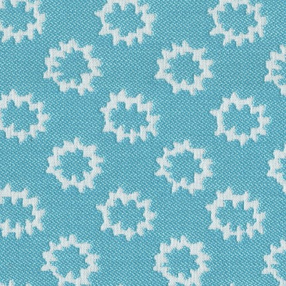 TRH5854 Starburst Medallion Outdoor Fabric swatch, colorway TRH5854.C (teal)