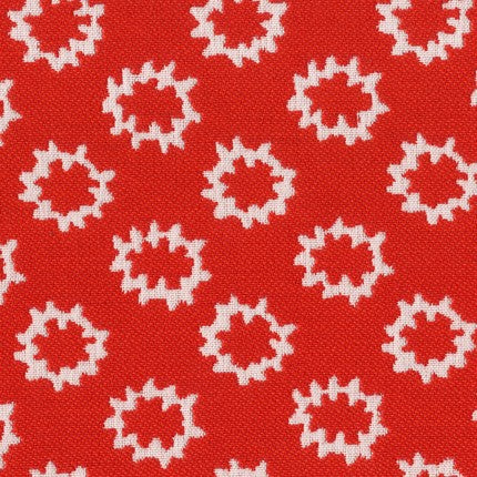 TRH5854 Starburst Medallion Outdoor Fabric swatch, colorway TRH5854.D (red)
