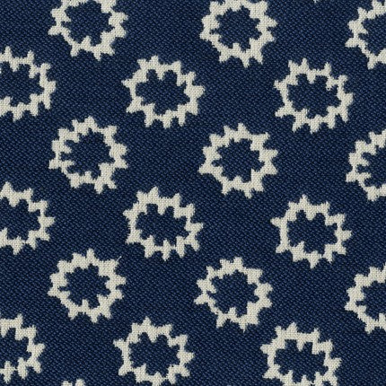 TRH5854 Starburst Medallion Outdoor Fabric swatch, colorway TRH5854.E (blue)