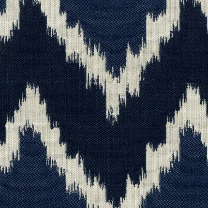 TRH5855 Ikat Chevron Outdoor Fabric swatch, colorway TRH5855.A (blue)