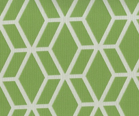TRH5859 Hexagon Lattice Outdoor Fabric swatch, colorway TRH5859.B (green)