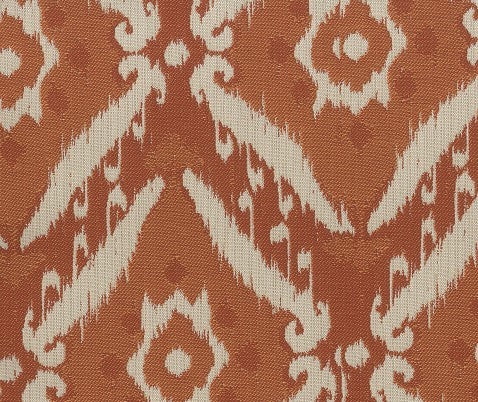 TRH5861 Ikat Medallion Outdoor Fabric swatch, colorway TRH5861.A (brown)