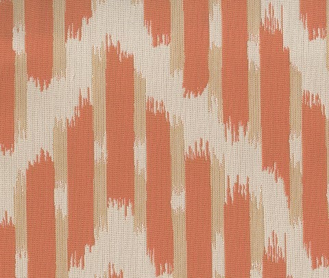TRH5863 Ikat Flame Outdoor Fabric swatch, colorway TRH5863.A (orange)