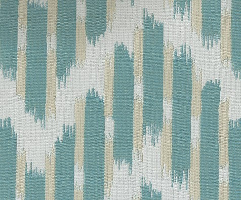 TRH5863 Ikat Flame Outdoor Fabric swatch, colorway TRH5863.B (blue)