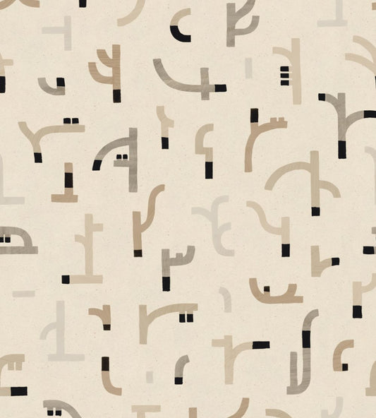 Tribal Tongue Wallpaper by Tres Tintas Beige