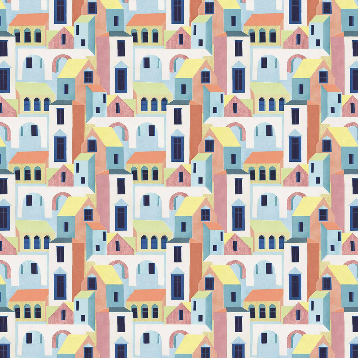 Trinidad fabric by Coordonné in Citrico, flat pattern view