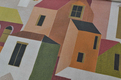 Trinidad fabric by Coordonné in Kaki, shown in a styled room