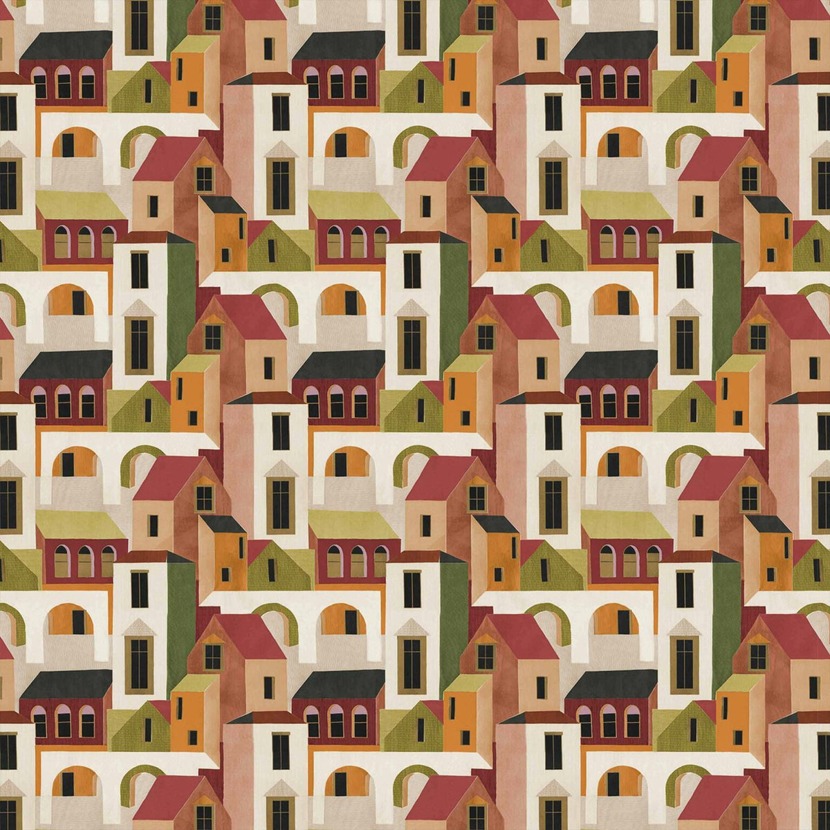 Trinidad fabric by Coordonné in Kaki, flat pattern view