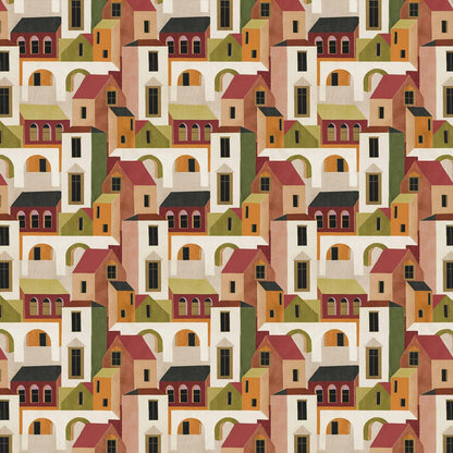 Trinidad fabric by Coordonné in Kaki, flat pattern view