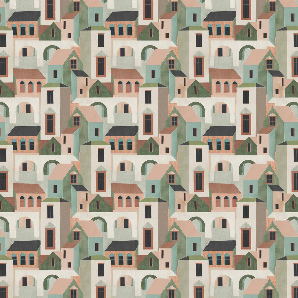 Trinidad fabric by Coordonné in Nude, flat pattern view