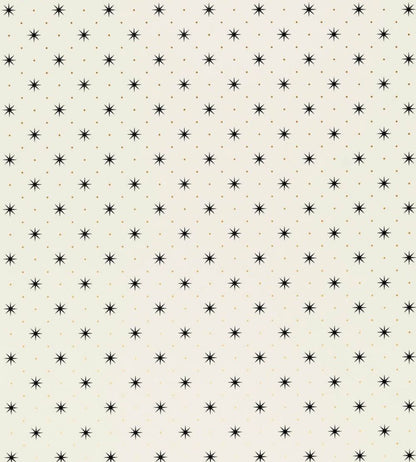 Trixie Wallpaper by Scalamandre Black & Gold On White