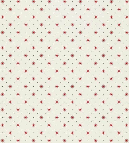 Trixie Wallpaper by Scalamandre Red & Black On White