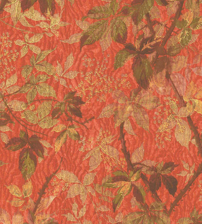Tropic Wallpaper by Woodchip & Magnolia Coral Red