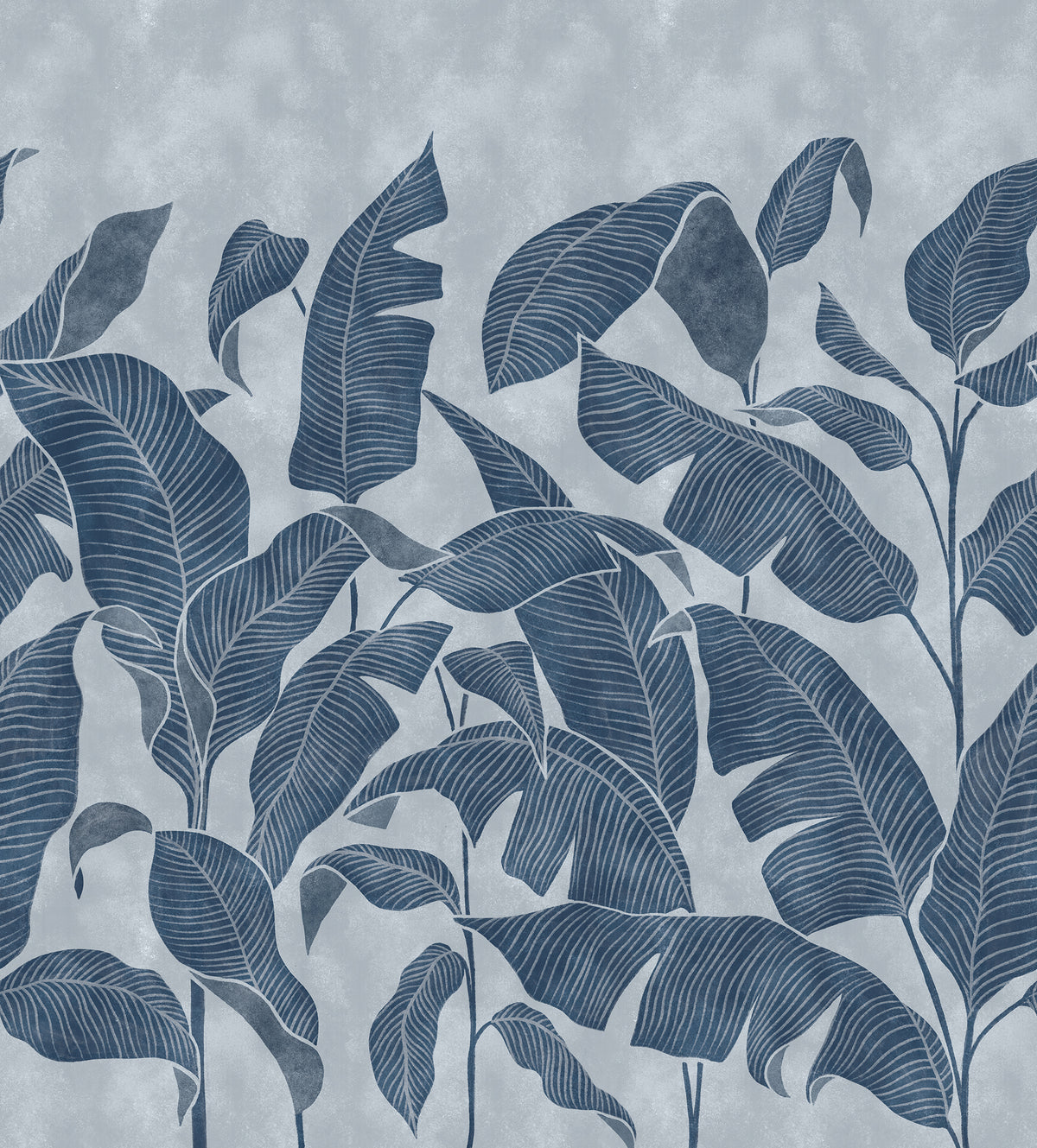 Tropical Breeze Blue mural by Rebel Walls