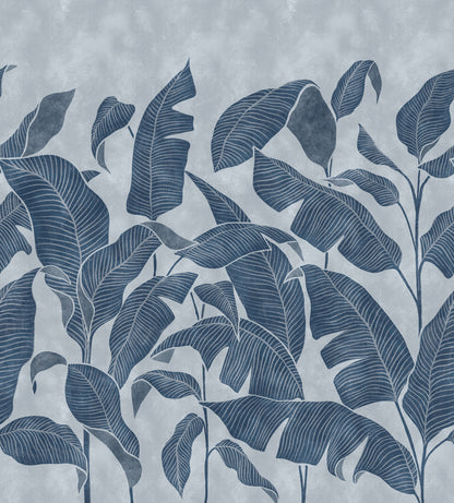 Tropical Breeze Blue mural by Rebel Walls