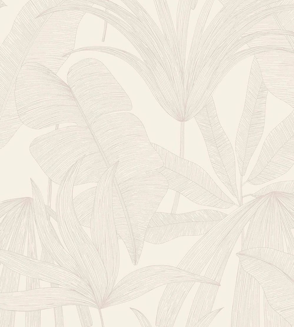 Tropical Leaf Wallpaper by Eijffinger White / Cream