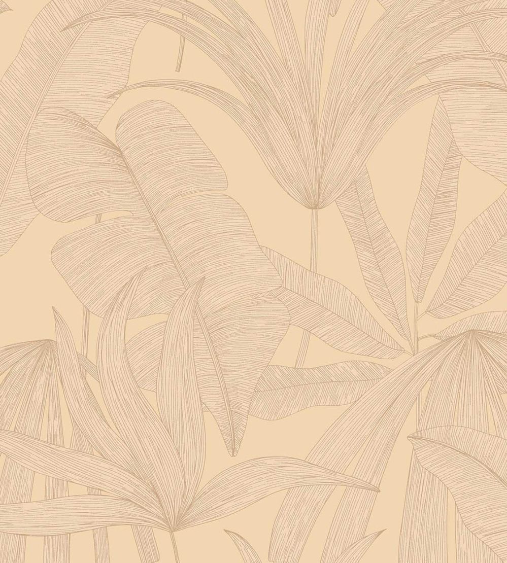 Tropical Leaf Wallpaper by Eijffinger Yellow / Ochre / Gold