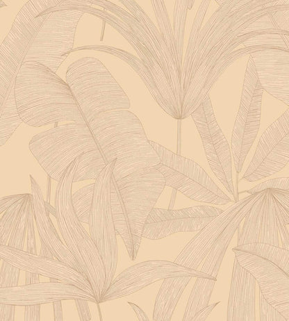 Tropical Leaf Wallpaper by Eijffinger Yellow / Ochre / Gold