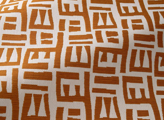 Tsomba Outdoor Fabric by Le Manach in Terracotta (L4008002)