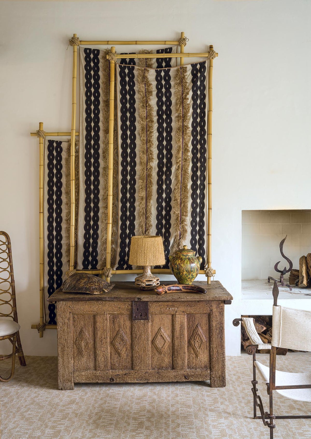 Tuamotu Fabric by Pierre Frey shown in a room setting (view 2)