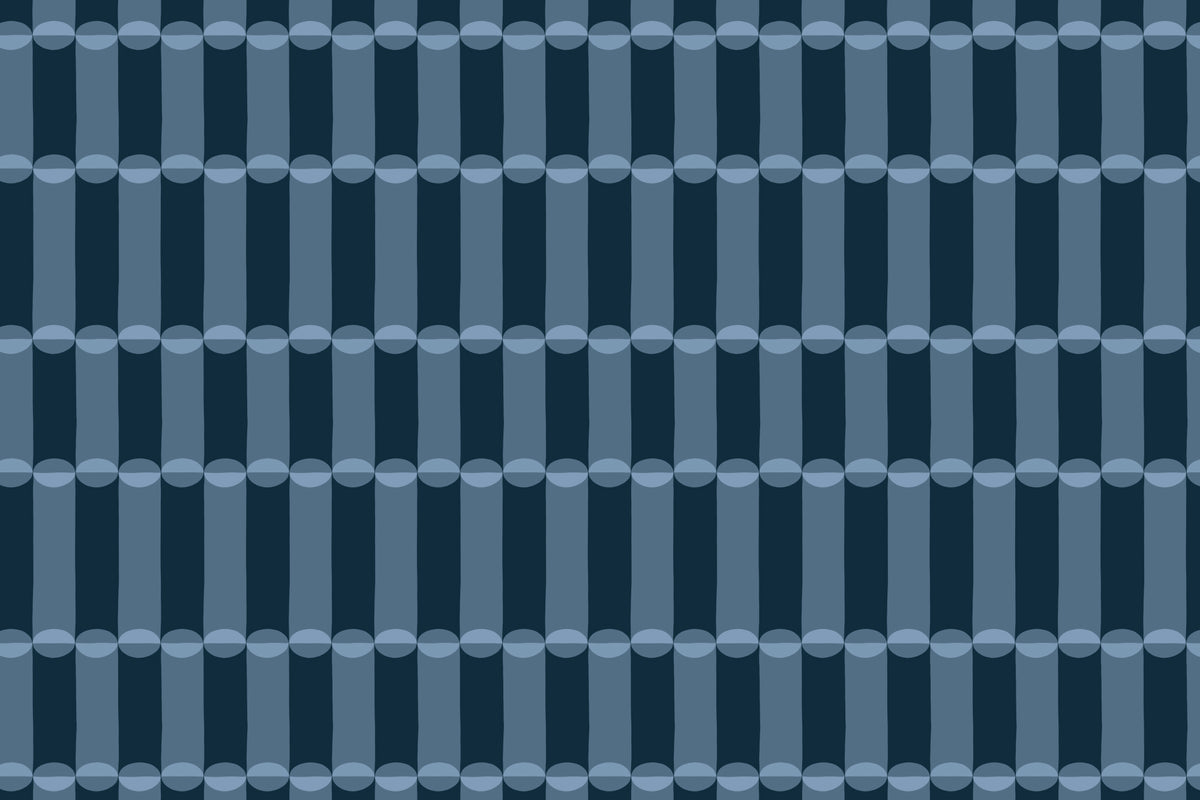 Tubular Blue mural by Hovia