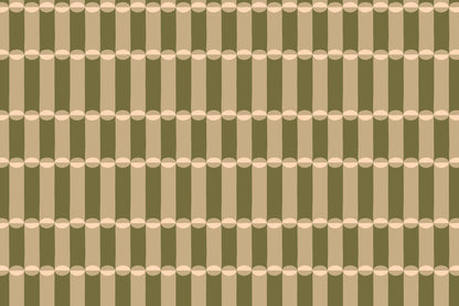 Tubular Olive & Pink mural by Hovia