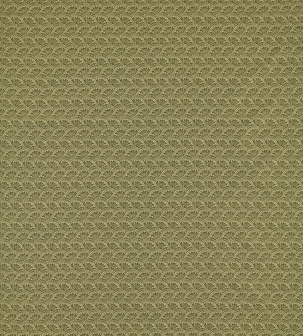 Tudor Damask Fabric by Zoffany Olivine