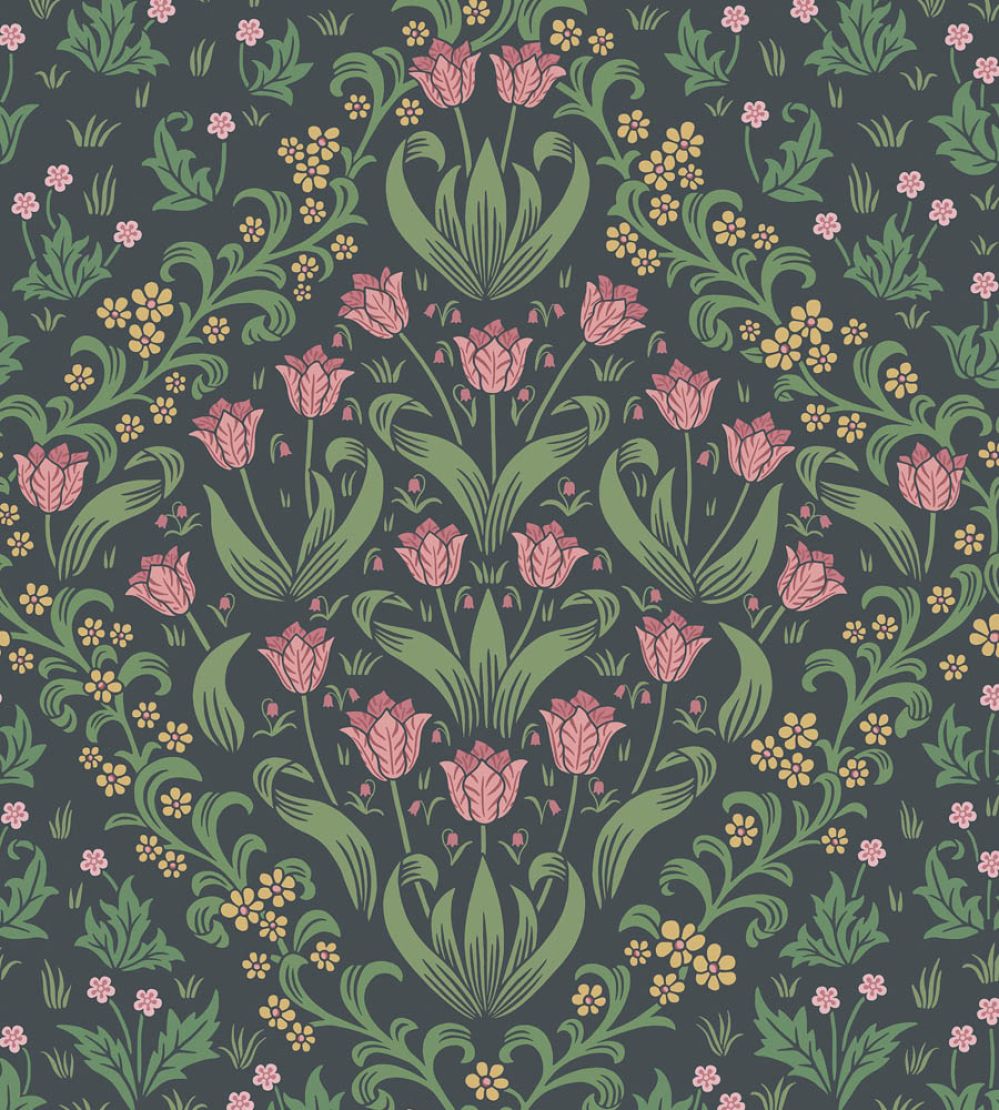 Tudor Garden Wallpaper by Cole & Son Plum Olive