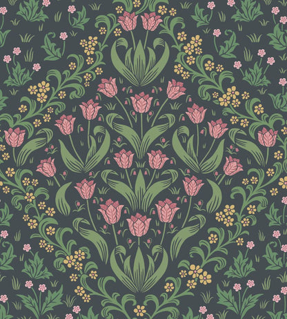 Tudor Garden Wallpaper by Cole & Son Plum Olive