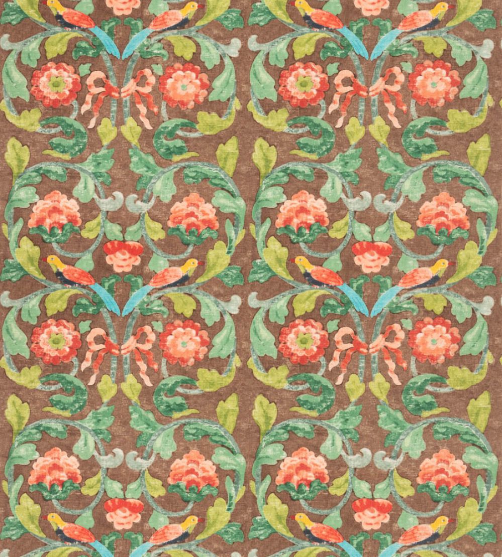 Tudor Rose Fabric by GP & J Baker Chocolate