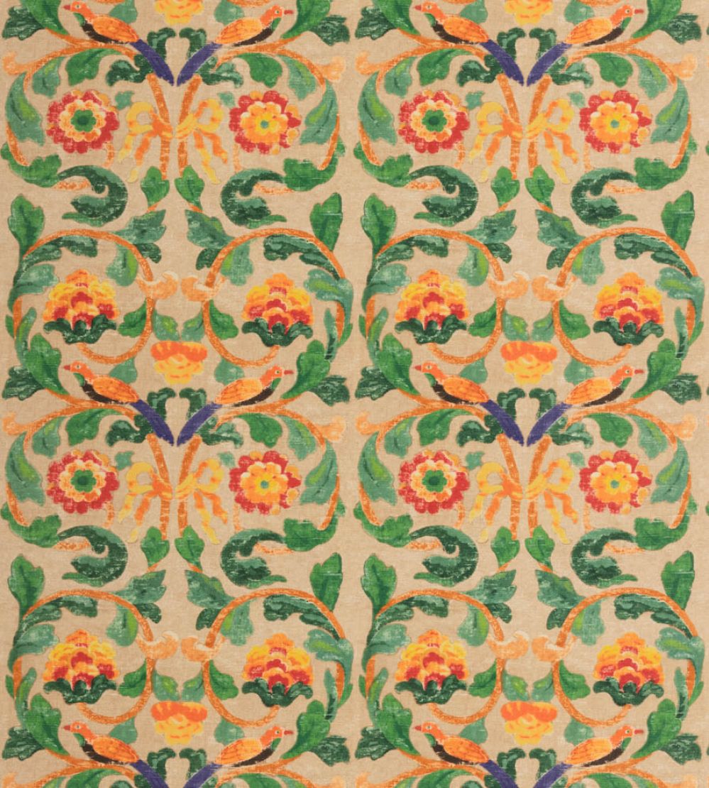 Tudor Rose Fabric by GP & J Baker Clementine