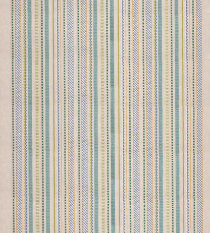 Tudor Stripe Fabric by GP & J Baker Green/Blue