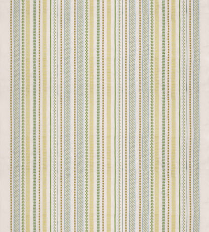 Tudor Stripe Fabric by GP & J Baker Green