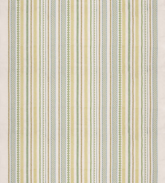 Tudor Stripe Fabric by GP & J Baker Green