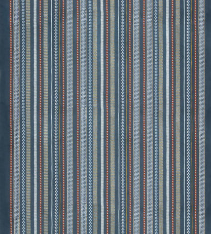 Tudor Stripe Fabric by GP & J Baker Indigo