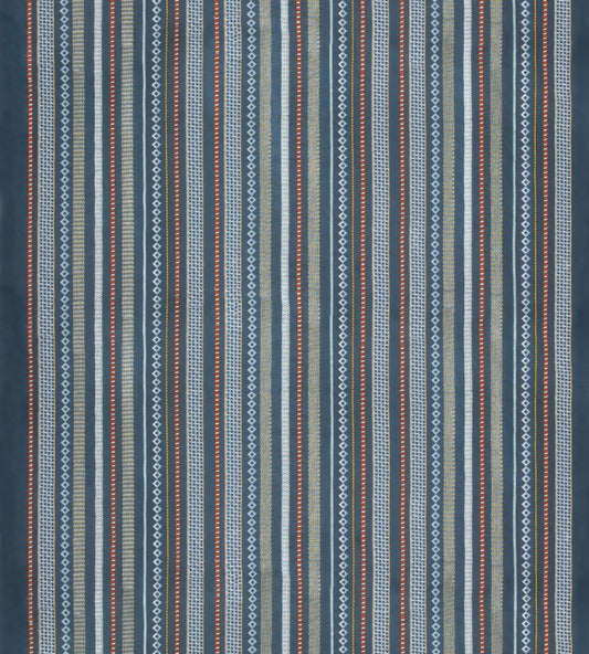 Tudor Stripe Fabric by GP & J Baker Indigo