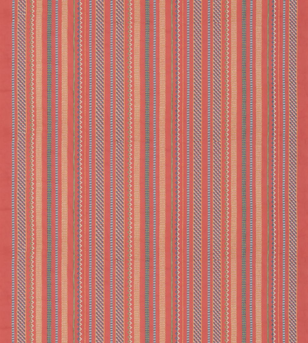Tudor Stripe Fabric by GP & J Baker Red