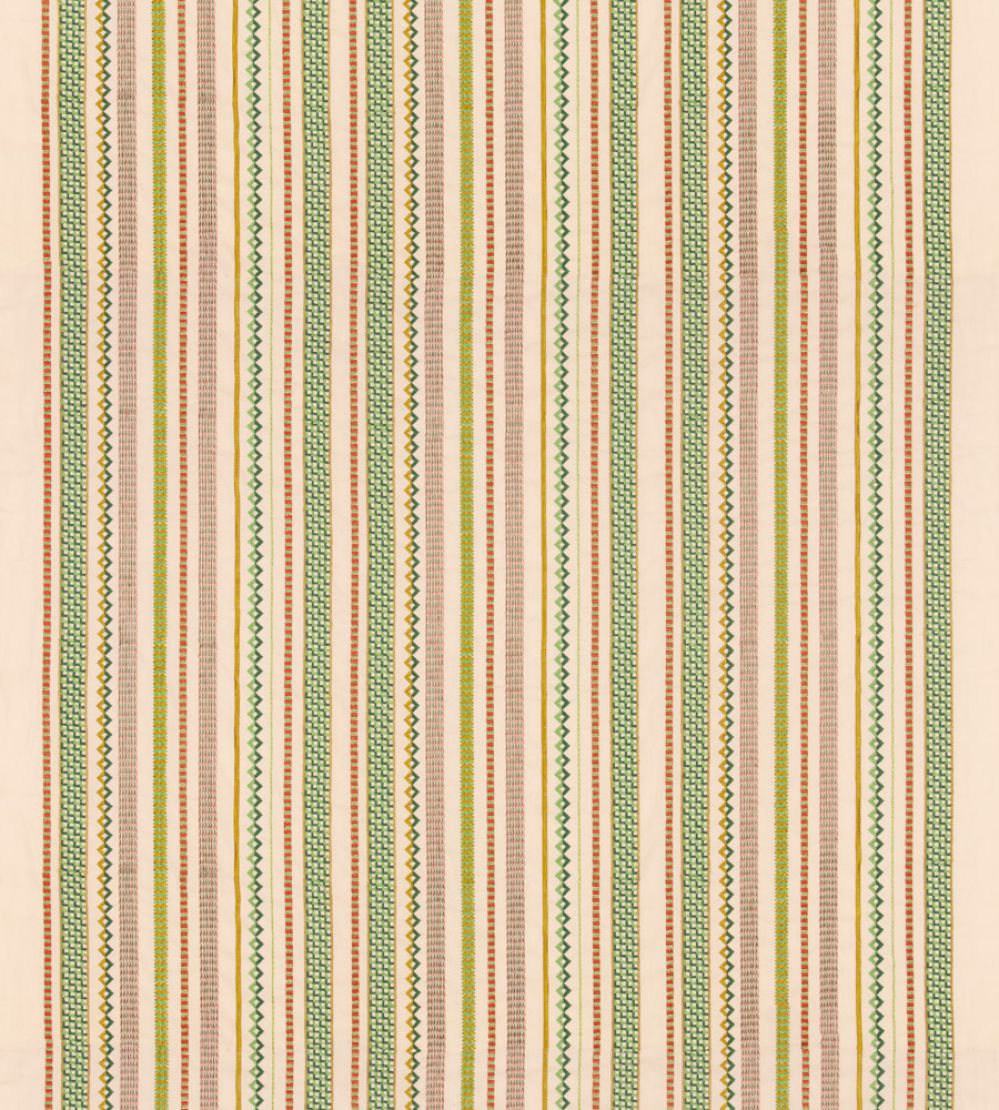 Tudor Stripe Fabric by GP & J Baker Red/Green
