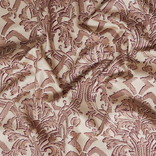 Stockton Linen Fabric by Flora Soames in Tudor Rose